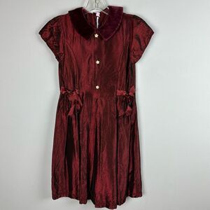 Vintage Kids Graffiti Burgundy occasion dress size 10